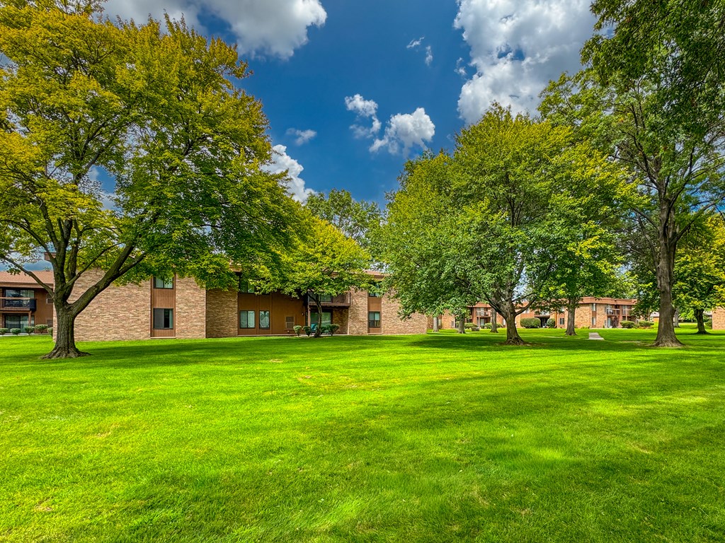 Expansive Greenspace at Westwood Village Apartments in Westland