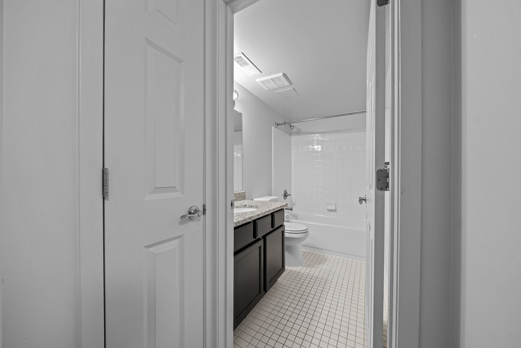 Posh bathroom at Westwood Village Apartments in Westland, MI