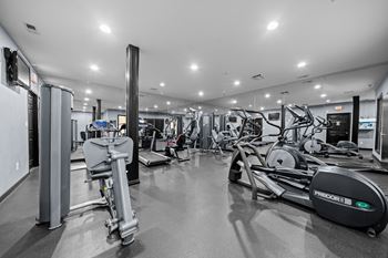State-of-the-art fitness center at Westwood Village Apartments in Westland, MI.