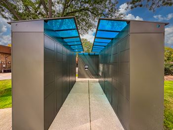 24-hour package locker system at Westwood Village Apartments in Westland, MI.