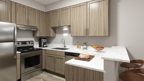 Renovated apartment homes at Lakeside Village Apartments in Clinton Township, MI.
