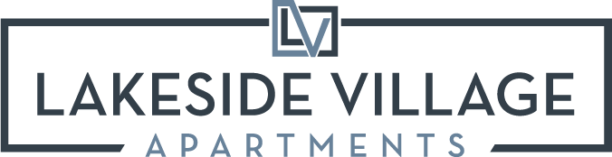 A logo for Lakeside Village Apartments is displayed.
