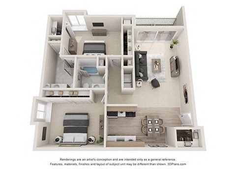 a floor plan of a house with a bedroomat Prentiss Pointe Apartments, Harrison Township, MI