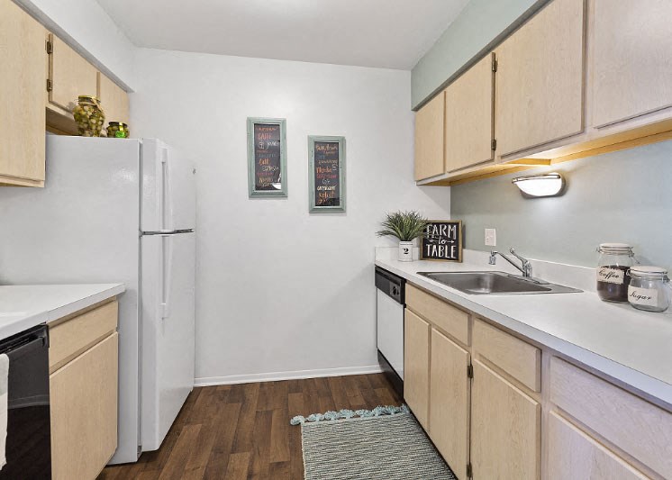 Kitchen Area at Dover Hills Apartments Kalamazoo MI