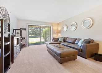 Living Area at Dover Hills Apartments Kalamazoo MI - Photo Gallery 3