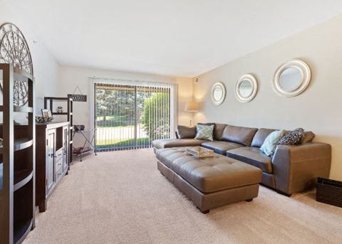 Living Area at Dover Hills Apartments Kalamazoo MI