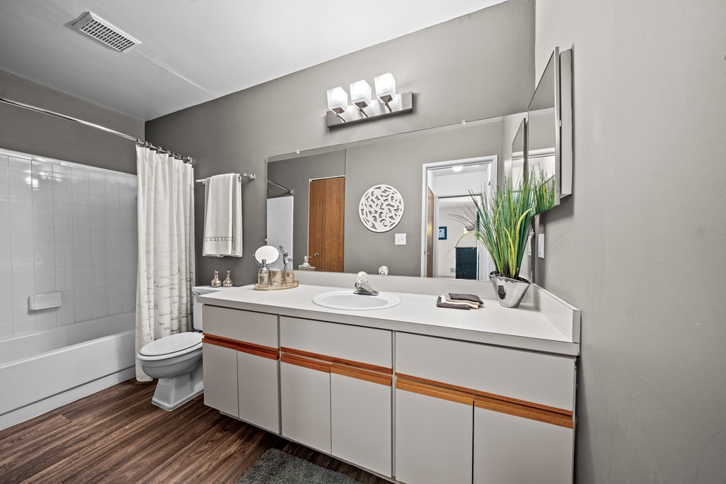 Posh bathroom at Park Lane Apartments in Southfield