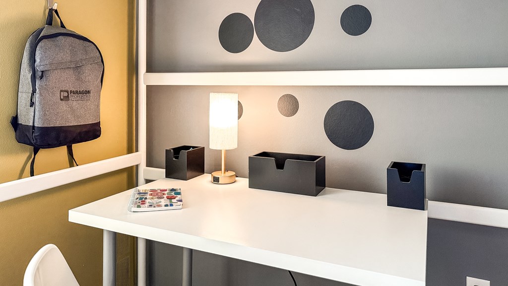 Cozy work from home space at Woodland Villa Apartments in Westland, MI.