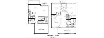 Dominium_Albertville Meadows_3 Bedroom Townhome Floor Plan