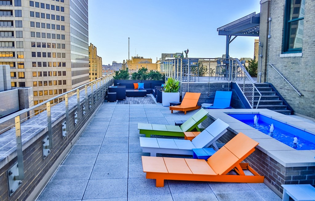 Rooftop Terrace at Arcade Artist Apartments, St Louis, Missouri