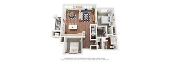 2 bed 2 bath B at The Addie at Metro Center 55+ Apartments, Aurora, Colorado