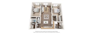 2B2B I Floor Plan at Anchor at Gulf Harbors 62+ Apartments, New Port Richey, 34652