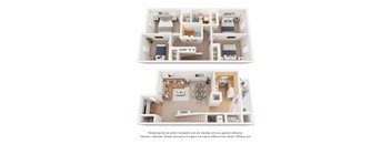 A set of three images showing different floor plans of a house.