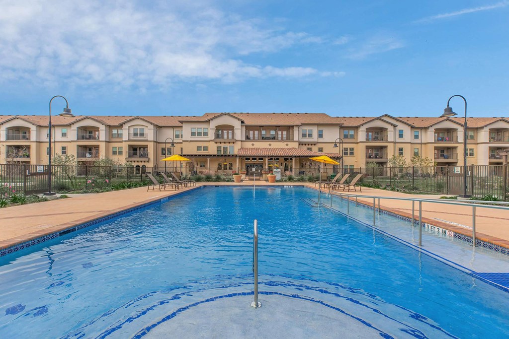 Sparkling Pool at Mariposa at Clear Creek Webster 55+ Apartments, Texas, 77598