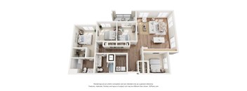 4Bedroom Floor Plan at Cobia Cove Apartments, Holiday