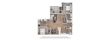 Comal Floor Plan at Eight 99 at Hazelwood Apartment, Texas