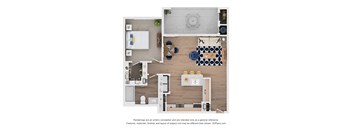 Blanco Floor Plan at Ten 06 at Joshua Station Apartments, Joshua