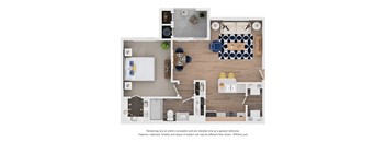 Brazos Floor Plan at Ten 06 at Joshua Station Apartments, Texas