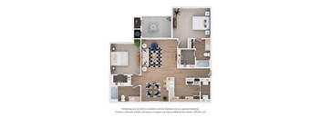Trinity Floor Plan at Ten 06 at Joshua Station Apartments, Joshua, TX