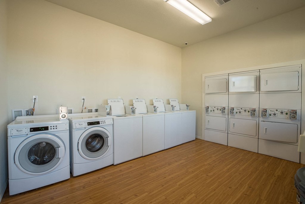 Laundry Room at Ten 06 at Joshua Station Apartments, Joshua Texas