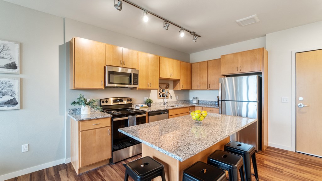 Model Apt Kitchen at Orville Commons, Woodbury, 55129