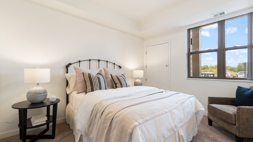 Model Apt Bedroom at Orville Commons, Woodbury