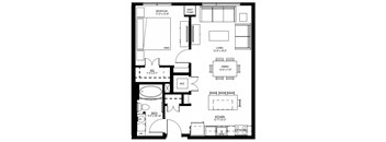 1500 Nicollet_1 Bedroom K  at 1500 Nicollet, Minneapolis, MN, 55403