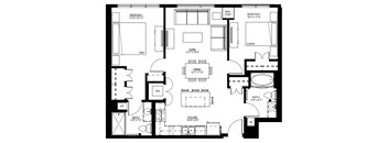 1500 Nicollet_2 Bedroom Floor Plan  at 1500 Nicollet, Minneapolis, MN, 55403