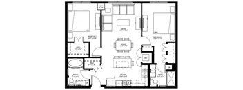 1500 Nicollet_2 Bedroom Floor Plan  at 1500 Nicollet, Minneapolis, MN