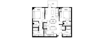 1500 Nicollet_2 Bedroom Floor Plan  at 1500 Nicollet, Minneapolis, Minnesota