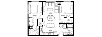 1500 Nicollet_2 Bedroom Floor Plan  at 1500 Nicollet, Minnesota, 55403