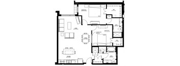 1500 Nicollet_2 Bedroom Floor Plan  at 1500 Nicollet, Minnesota, 55403