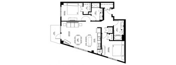 1500 Nicollet_2 Bedroom Floor Plan  at 1500 Nicollet, Minneapolis, MN