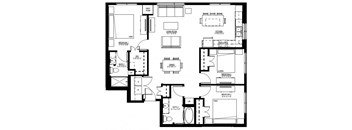 1500 Nicollet_3 Bedroom Floor Plan  at 1500 Nicollet, Minneapolis