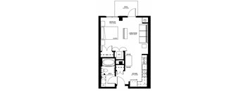 1500 Nicollet_Studio Floor Plan  at 1500 Nicollet, Minnesota, 55403
