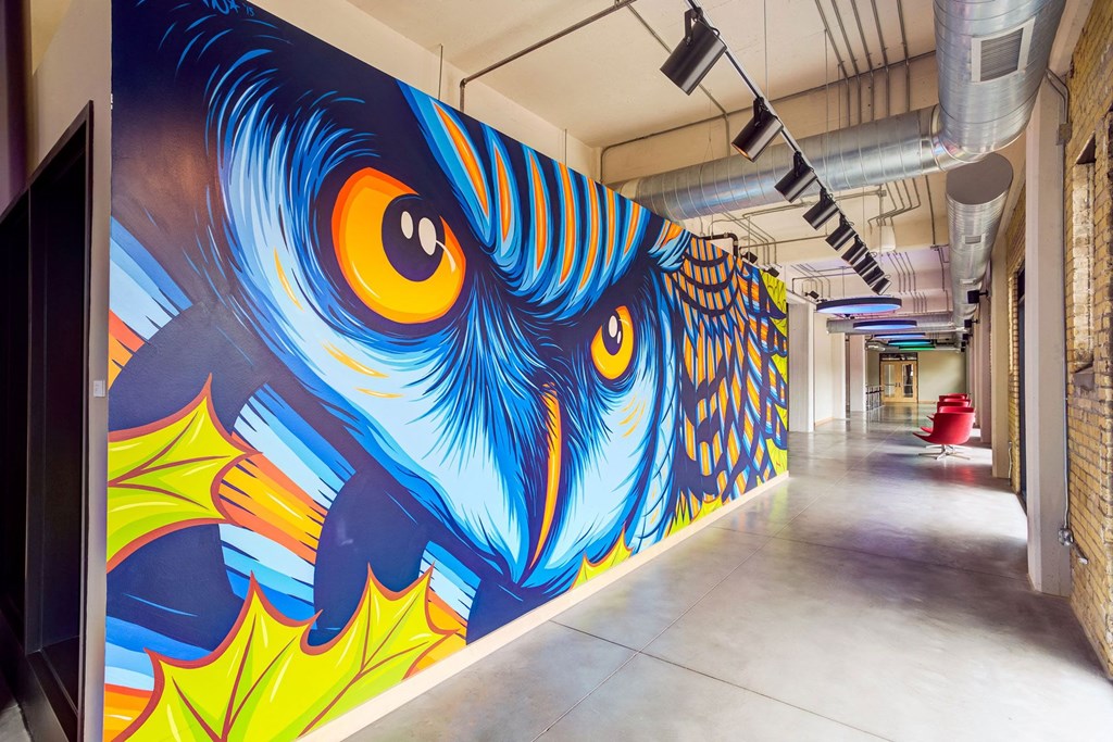 Wall Mural at A-Mill Artist Lofts, Minneapolis, MN