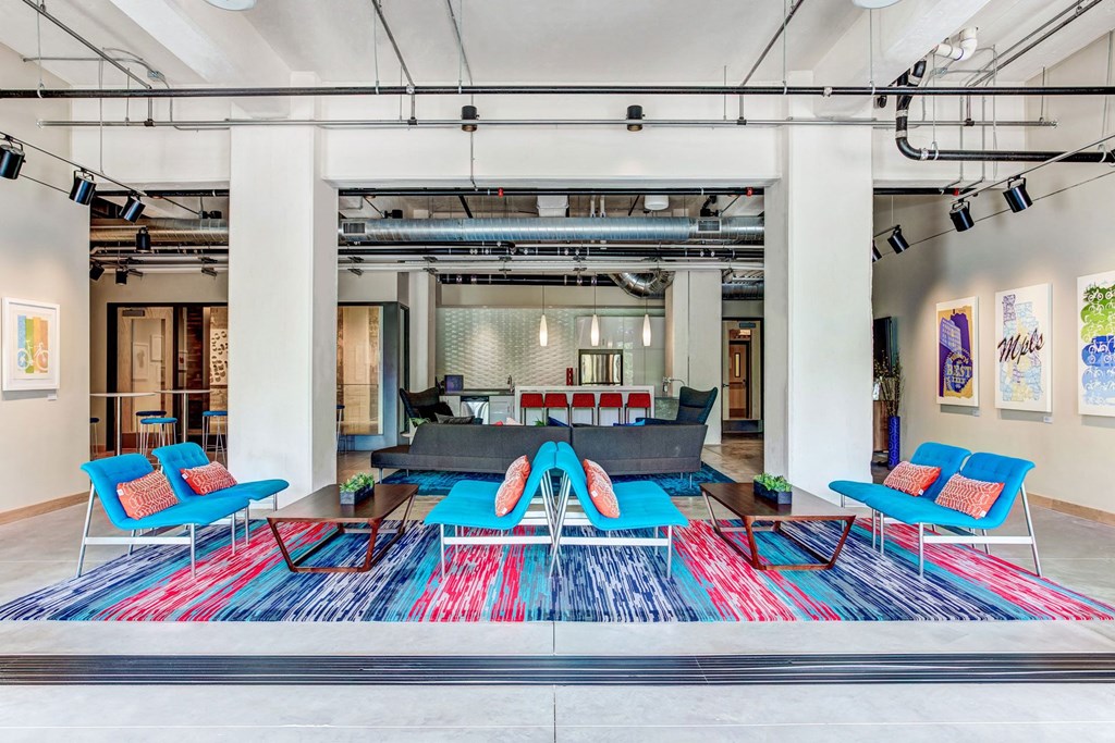 Apartment Lounge at A-Mill Artist Lofts, Minneapolis, MN, 55414
