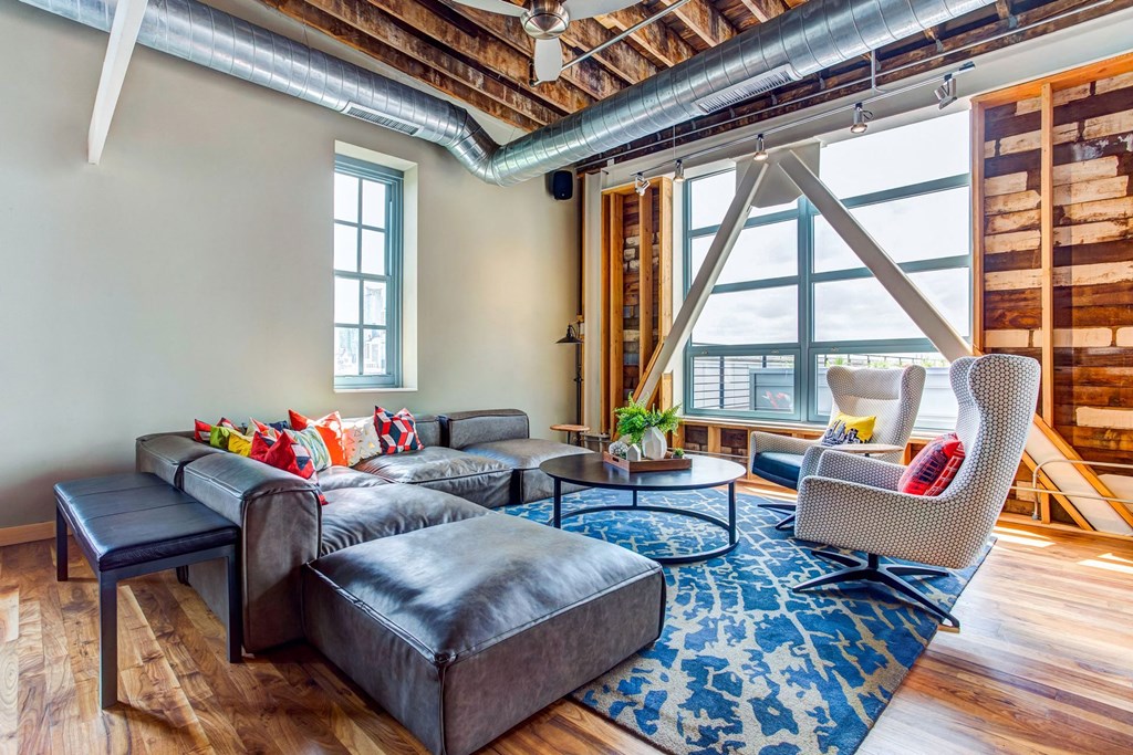Rooftop Clubroom Seating Area at A-Mill Artist Lofts, Minneapolis, 55414