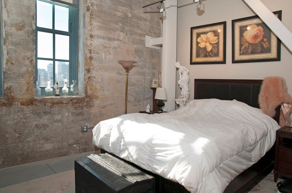 Apartment Bedroom at A-Mill Artist Lofts, Minneapolis, MN