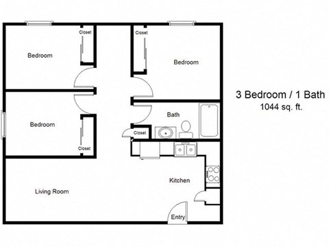 3 bedroom floor plan