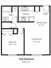 1 bedroom floor plan