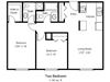 2 bedroom floor plan