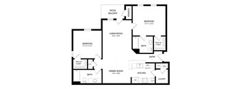 2 Bedroom Floor Plan