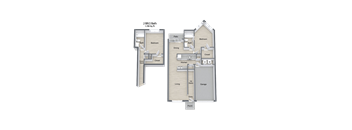 Beckley_2 Bedroom Townhome Floor Plan