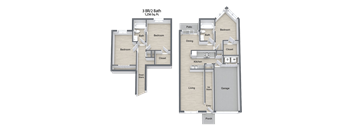 Beckley_3 Bedroom Townhome Floor Plan
