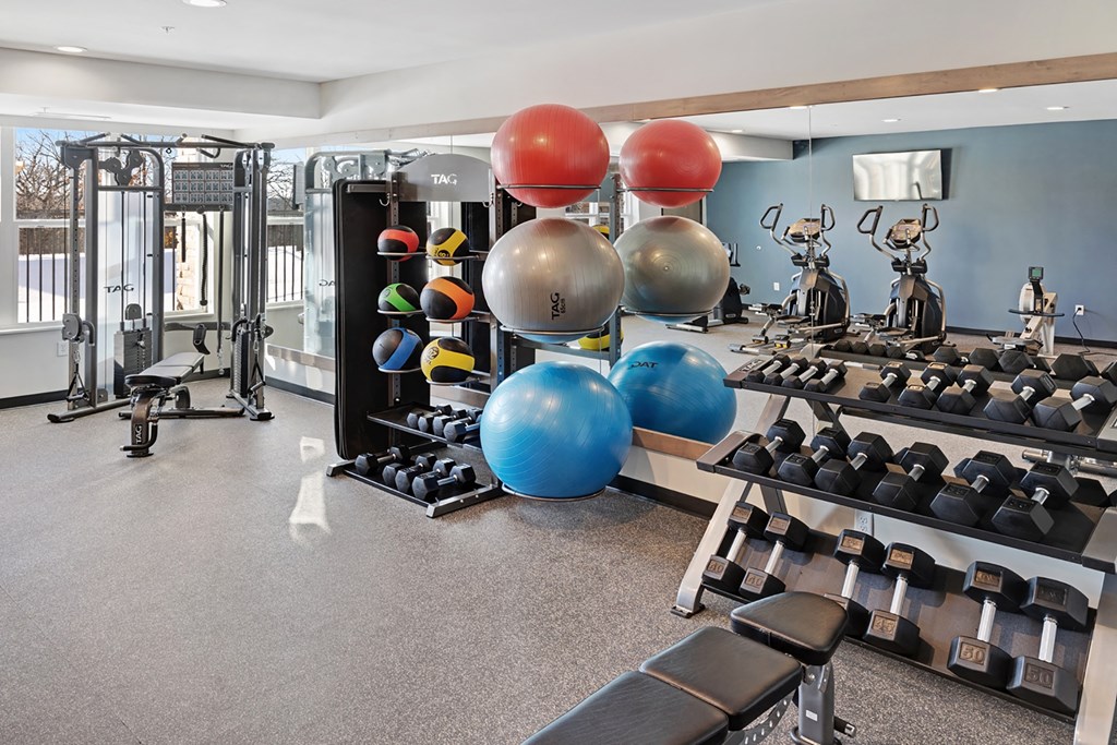 Cardio Machines In Gym at The Bluffs at Liberty Glen, St. Cloud, 56304