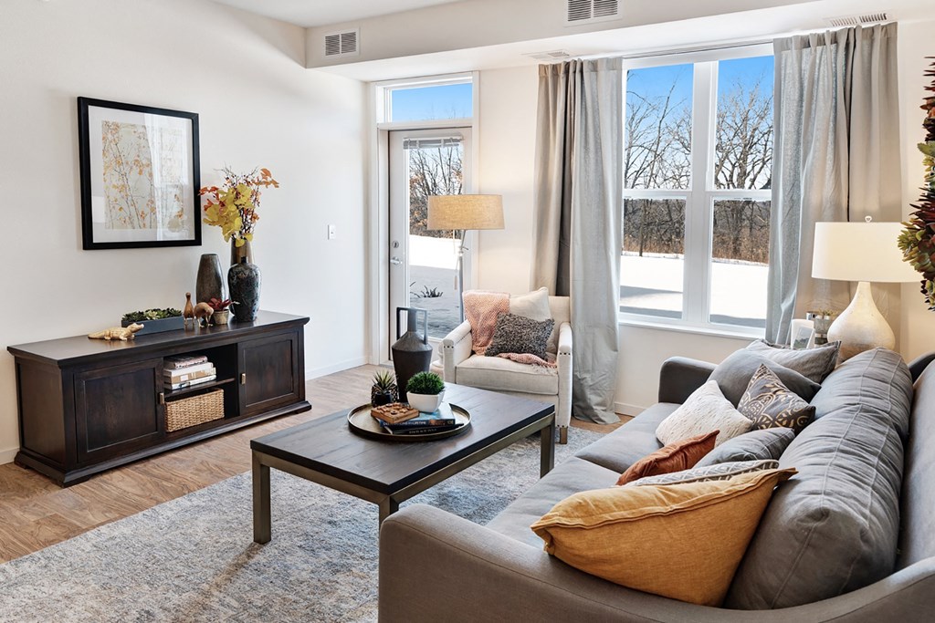Living Room at The Bluffs at Liberty Glen, St. Cloud, MN