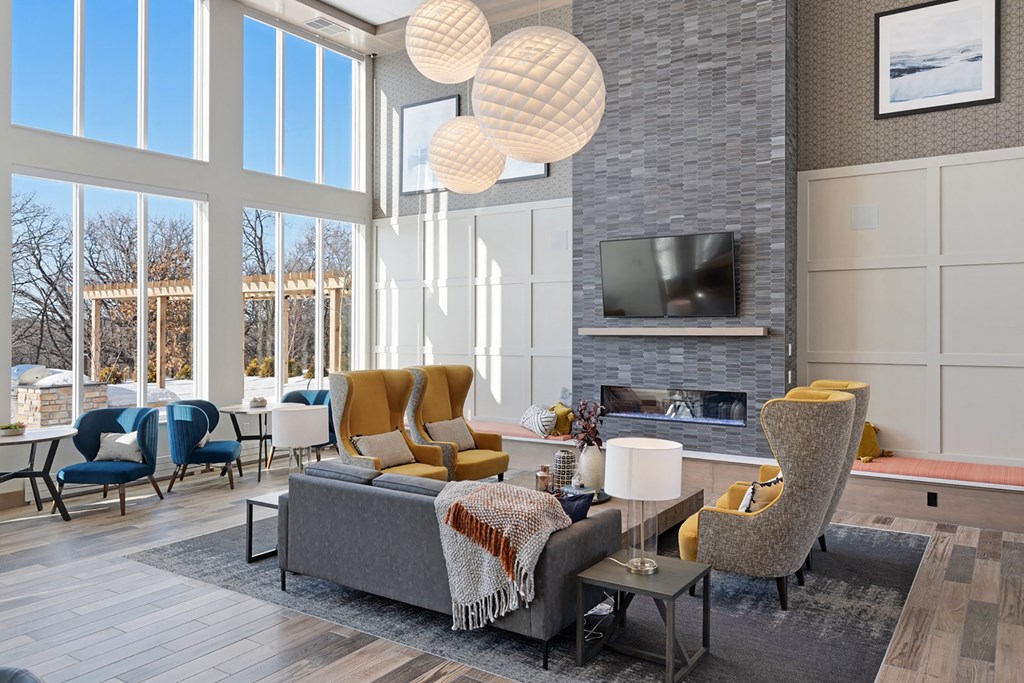 Cozy Living Room at The Bluffs at Liberty Glen, St. Cloud, MN