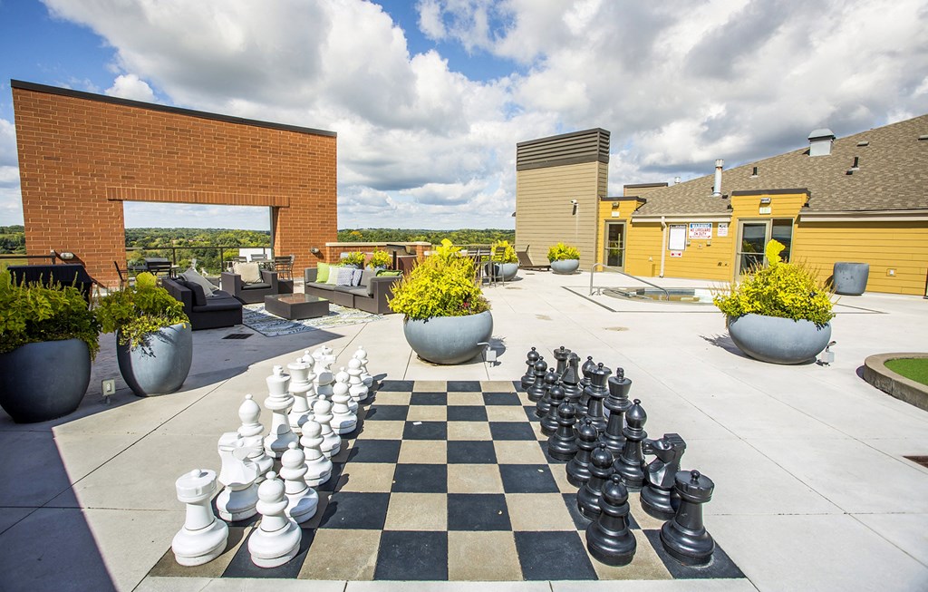Rooftop Chess Board at The Bluffs at Nine Mile Creek, Eden Prairie, Minnesota