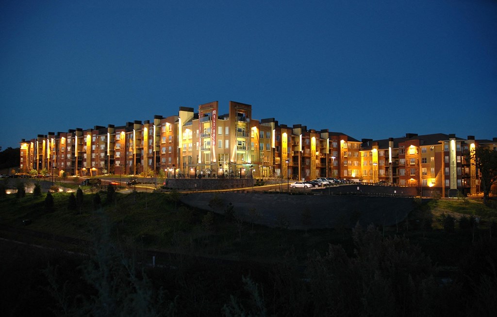 Exterior In Night at The Bluffs at Nine Mile Creek, Eden Prairie, Minnesota